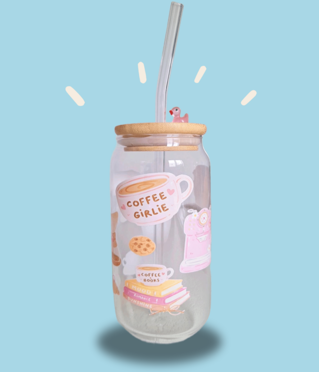 Vaso Literario Café Lover ☕️🩷